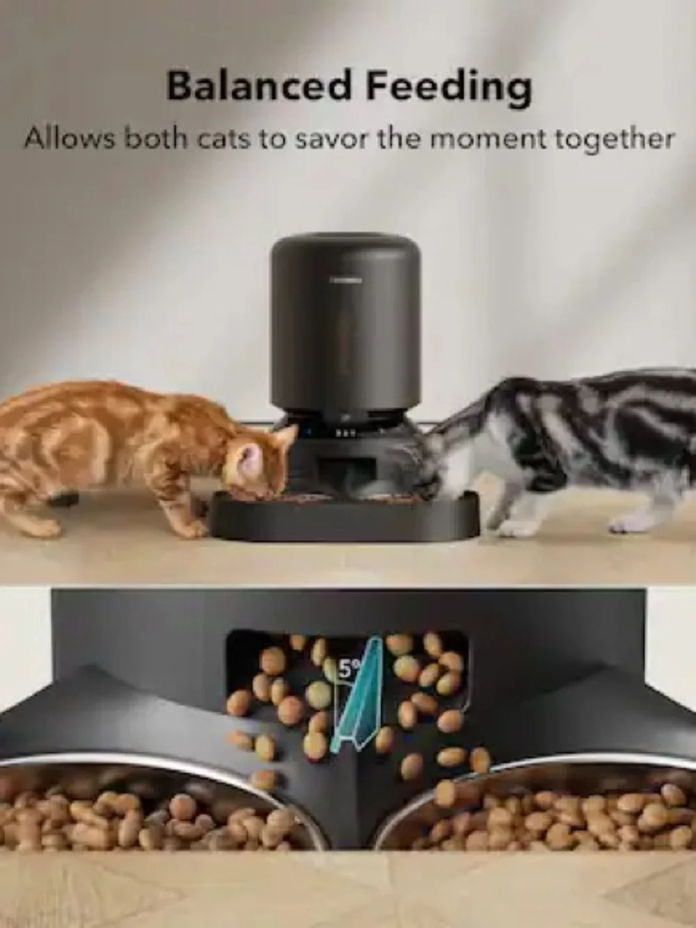 PETLIBRO Granary Smart Feeder Dual Bowl 5G WiFi Automatic Pet Feeder